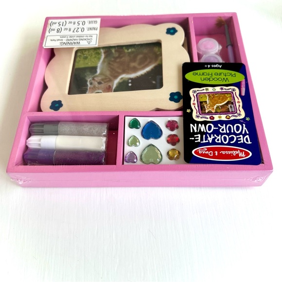 NEW Melissa & Doug Wooden Picture Frame Kit Decorate Your Own Kids Art Project - Picture 6 of 10